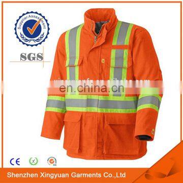 high visibility custom fire retardant jacket with safety workwear