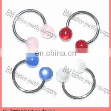 Pure color free lip ring acrylic body piercing jewelry