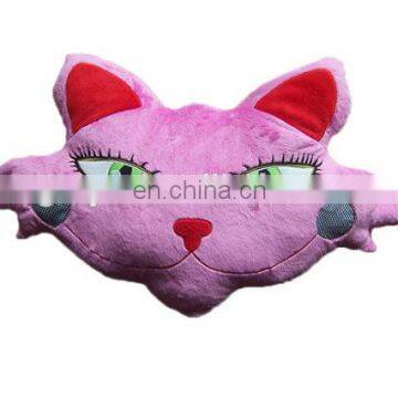 Same seen on TV show cartton 3D cat face shape plush cushion