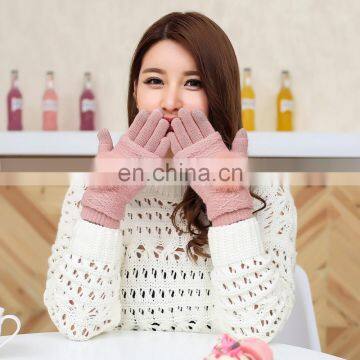 9 colors double use Separable Fingerless Gloves Touch Screen Gloves Women Winter Warm gloves