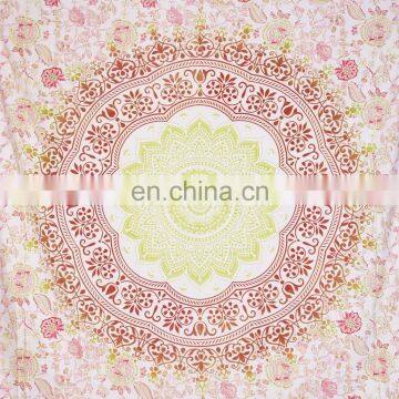Indian Latest Ombre Mandala Curtain Set Cotton Boho Drapes Window Decor Curtain Set photo-2