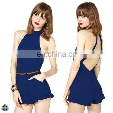 T-JP504 Guangzhou Supplier European Design Backless Sexy Women Jumpsuits