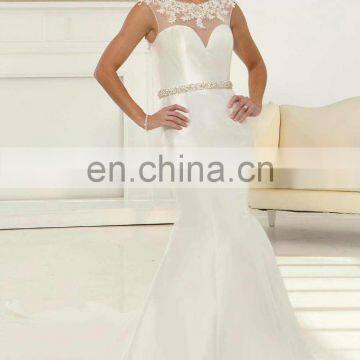 Satin trumpet bridel dress