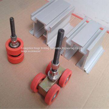 Powder Coated Aluminum Sliding Partition Wall Components for Operable Windows & Doors photo-5
