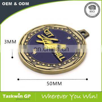 Promotional Cheap Custom Logo Medal With Antique Brass Plating photo-5