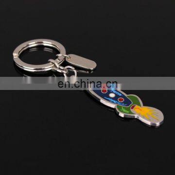 hard enamel metal keychain custom cartoon rocket keychain