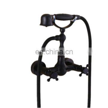 Black Telephone Handheld Rainfall Mixer Shower Set photo-2