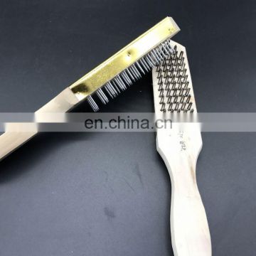 Wholesale Rust Cleaning Wooden Long Handle Steel Brass Wire Brush