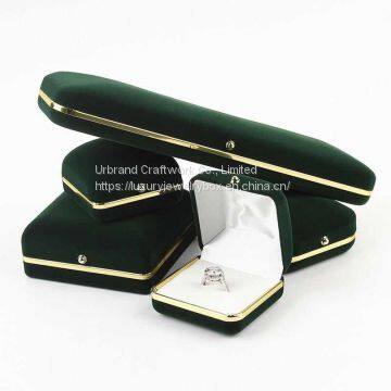 Wholesale Fashionable Luxury Handmade Velvet Jewelry Ring Box With Custom Logo photo-4