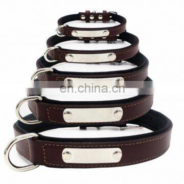 Stainless Steel Iron Sheet Word Carved Pet Collar Leather Leash Training Dog Rope Pet Neck Chain Pet Supplies photo-5