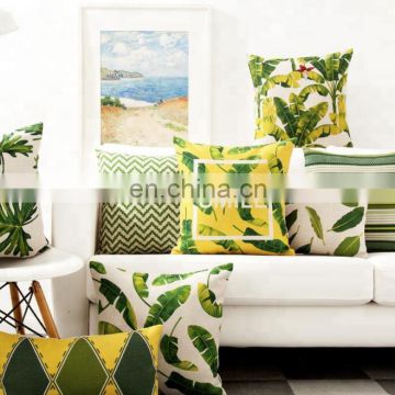 China 18*18" 45x45cm ready made printing furniture cushions cover with leaves