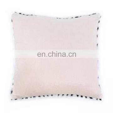 Home Decorative Cushion Faux Fur Micro Plush Throw Pillow Cutting Cover Geometric Figure photo-3