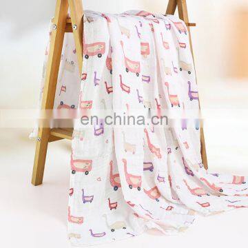 2020 Wholesale Factory Price Drop Shipping Cotton and Bamboo Fabric Two Layers Plain Color Simple Baby Summer Swaddle Blanket photo-2