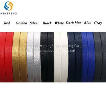 Premium Fashion Custom Colored Flat PU Leather Shoelace With Metal Tips For Men And Women photo-2
