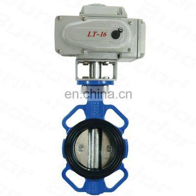 Bundor DN40~DN600 electric PN10/16  wafer universal butterfly valve