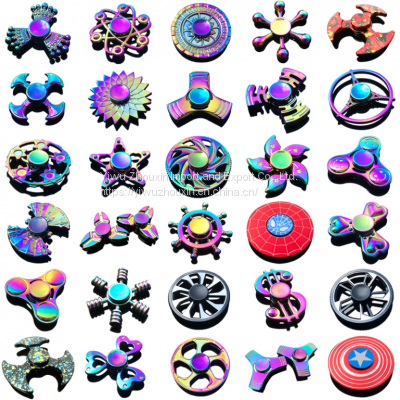 Zinc alloy decompression colorful finger gyroscope
