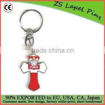 Quality Free Artwork Custom Souvenir Metal Keychain - Poland Cross