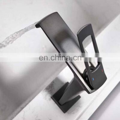 Modern Style Basin Faucet Cold and Hot Water Mixer Single Handle Bathroom Sink Basin Mixer Tap