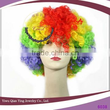 mixed color carnival fashional synthetic afro wigs hair