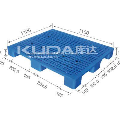 Warehouse export used of china manufacturer 1111C WGJJ PLASTIC PALLET（BUILT-IN STEEL TUBE）