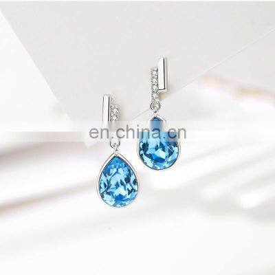 Fashion Pageant Jewelry Custom Designer Austrian Crystal Bridal Earrings For Women Party 2021