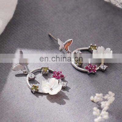 New Arrival S925 Silver Post Summer Gold Butterfly Earrings photo-3