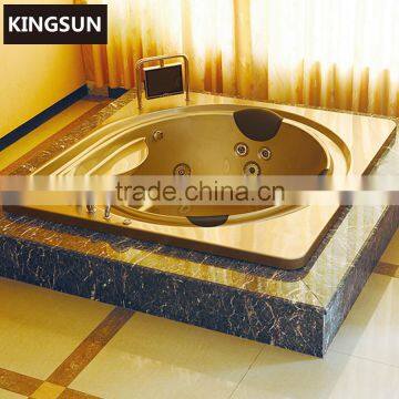 2M Best Acrylic Massage Bathtub Drop In Square Gold Color Outdoor Hot Tub