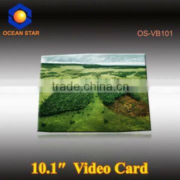 Top quality touch screen Custom Special Advertising 10.1" inch Video Card popular video brochure card