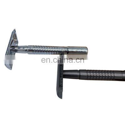 Safety Razor Golden Shaving Razor Set Private Label Razor Black Stainless Steel Doule Edge Blades Tiwn Blade Men Personal Care photo-3