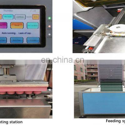 Single Color Full Automatic Beer Bottle Caps Lid Pad Printing Machine Tampon Printer