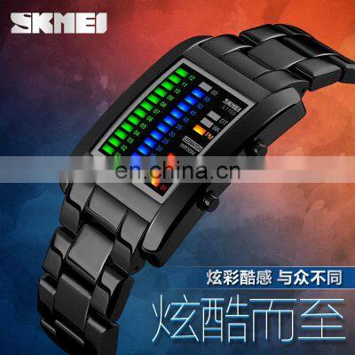 SKMEI 1103 Newest Digital Watch Led Watch Movement Stainless Steel Case Back Water Proof Watch photo-5