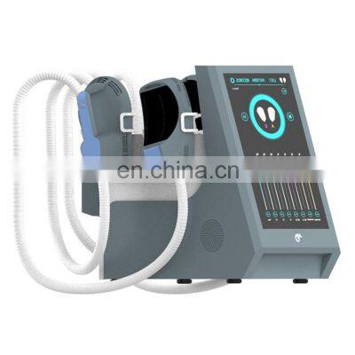 Portable electric muscle stimulator ems with RF body shaping muscle building with 4 handles machine