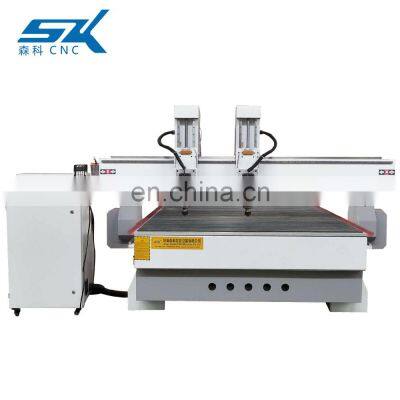 SENKE Factory Price 1325 3 Axis Doble Heads CNC Router Wood Working Machinery T-Slot Table photo-3