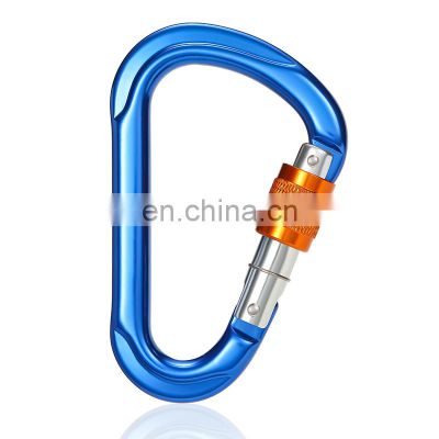 JRSGS Super Light Rust Free Aluminium Alloy 7075 25kN Snap Hook Auto Locking Bulletproof Climbing Carabiner S7117TN