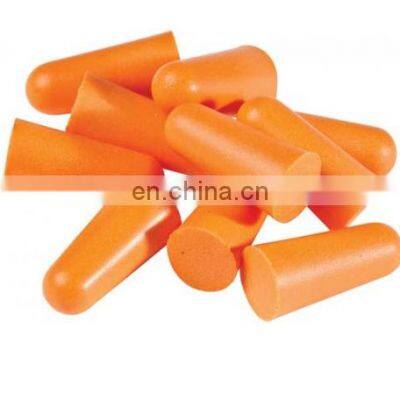 Working Shooting Travel Hearing Protection Disposable Pu Foam Earplugs With Polyester Rope