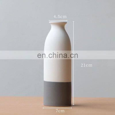 New Product Nordic Japanese Style Vase Hydroponics Tabletop White Ceramic Vase For Flower Arrangement Home Decor photo-4