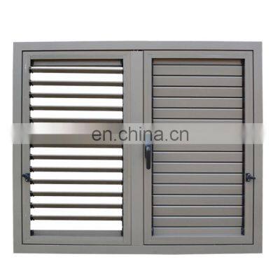 New design waterproof aluminum casement window with adjustable manual louver