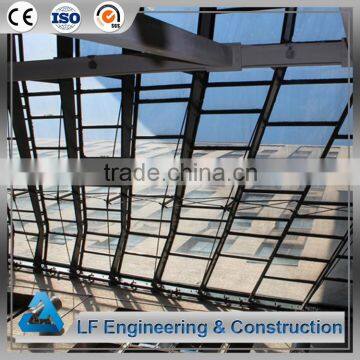 Ready made fast build galvanized steel structure atrium roof