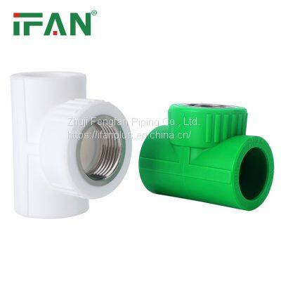 IFAN Wholesale Polypropylene PPR Fitting Customized Tee CW57-3 Brass Female Thread Fitting