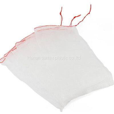 45*25 Wrapping Fruits Mesh Fruit Net Bag, Plastic Insect Net Cover Seed Carrier Bag With Pull Rope for Fruits Vegetables Flower