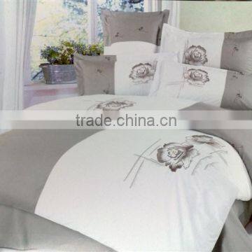 Embroidery 4pcs Bedding Sets, Hign Quality Classic Twin Size Comforter Cover Set