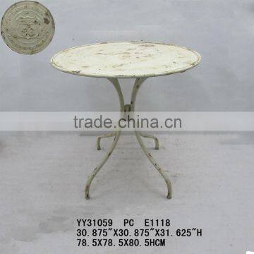 metal round coffee table for indoor and outdoor