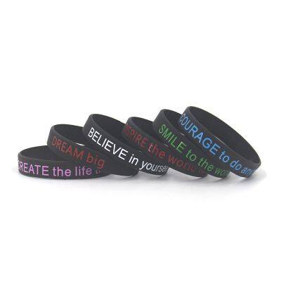 China Supplier Custom Black History Month US Canada February Social Activities Durable Soft Comfortable Silicone Wristband
