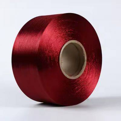 Polyester Full Draw Yarn FDY 150D/48F TBR Dope Dyed Gold Color 30024