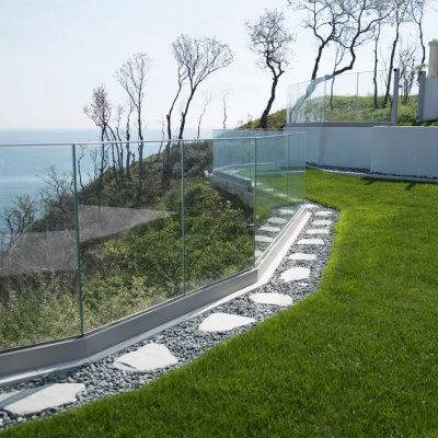 Qualité des clôtures de piscine en verre et des balustrades en verre, clôture en verre sans cadre, barrière de sécurité, verre de sécurité trempé de ½ pouce