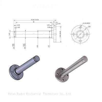 CNC Machining Flange Shaft High-Precision Custom by CAD/STEP Mechanical Transmission Shaft