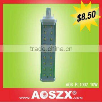 2014 AOSZX PLC 1100LM 10w E27 180 degree 2pin led g24 light bulb