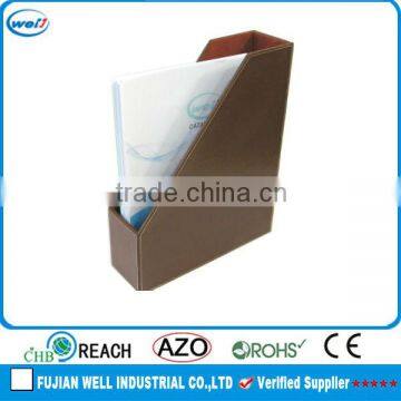Faux Leather Desk File Organizer