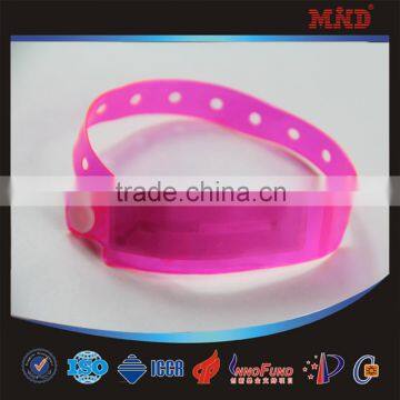 MDW1369 GJ-6060R Wholesale Professional PVC Material 125khz rfid wristband price,nfc wristbands