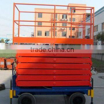6m 300kg Excellent Quality Four Wheel Mobile Scissor Lift Platform photo-4